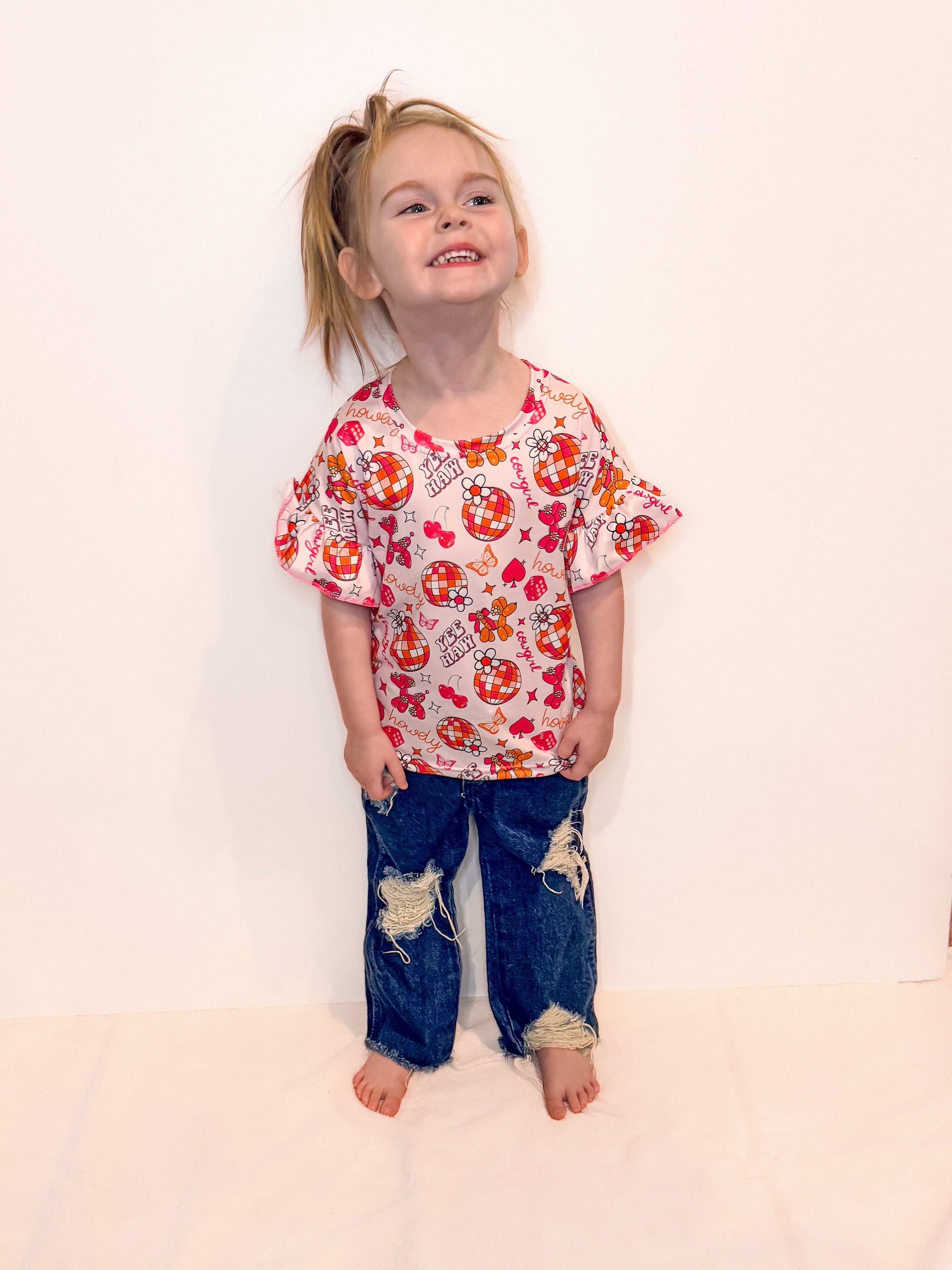 Howdy ruffle top