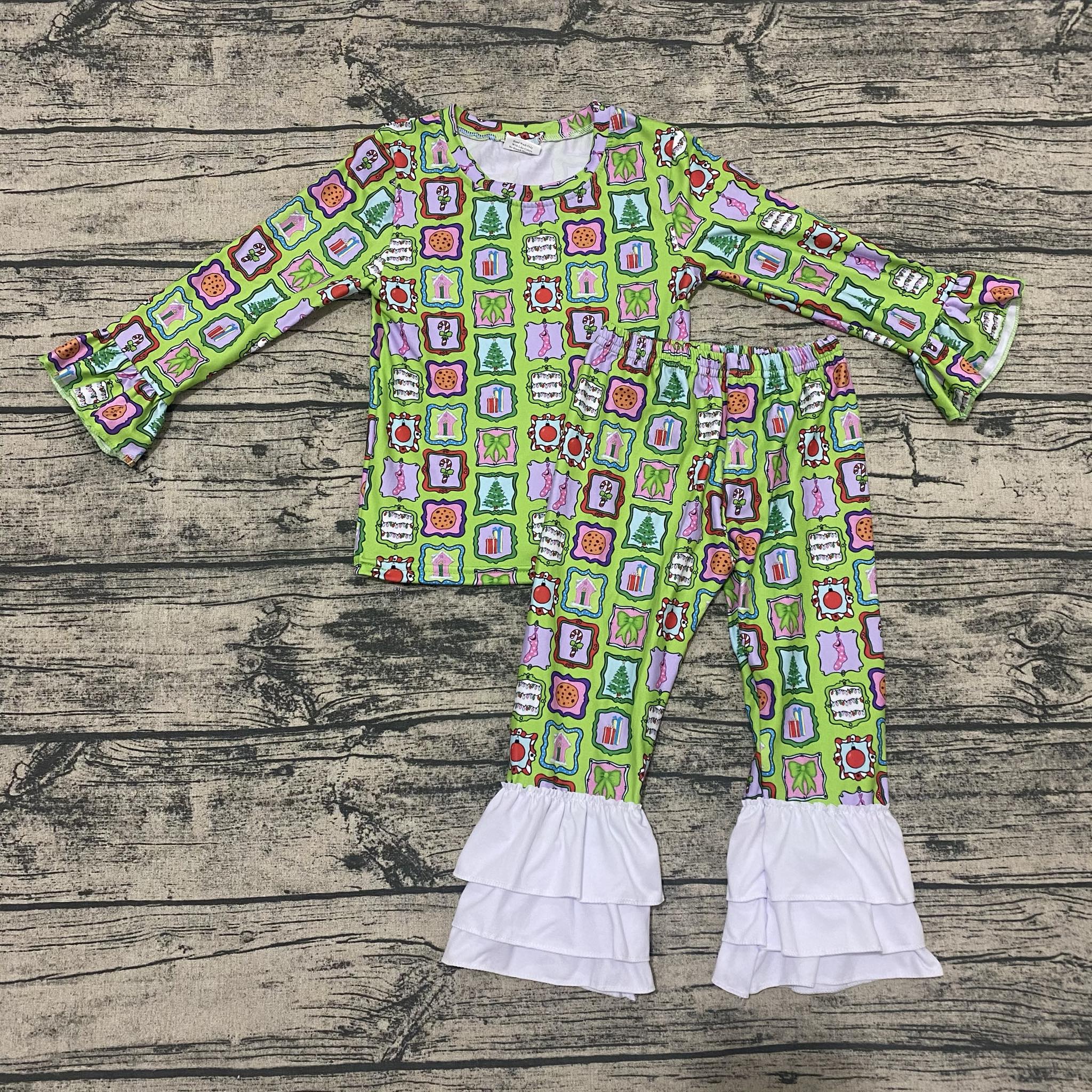 Christmas Classic two piece ruffle set