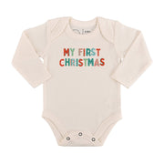 graphic bodysuit | my first christmas (long sleeve)