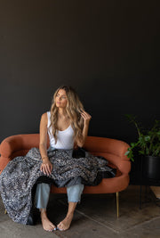 Adult Luxe | Black Cheetah Blanket