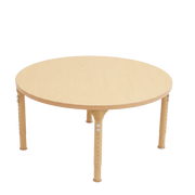 Round Adjustable Kids Table – 36" Diameter, 17" to 25" Height | Classroom, Montessori & Daycare Activity Table