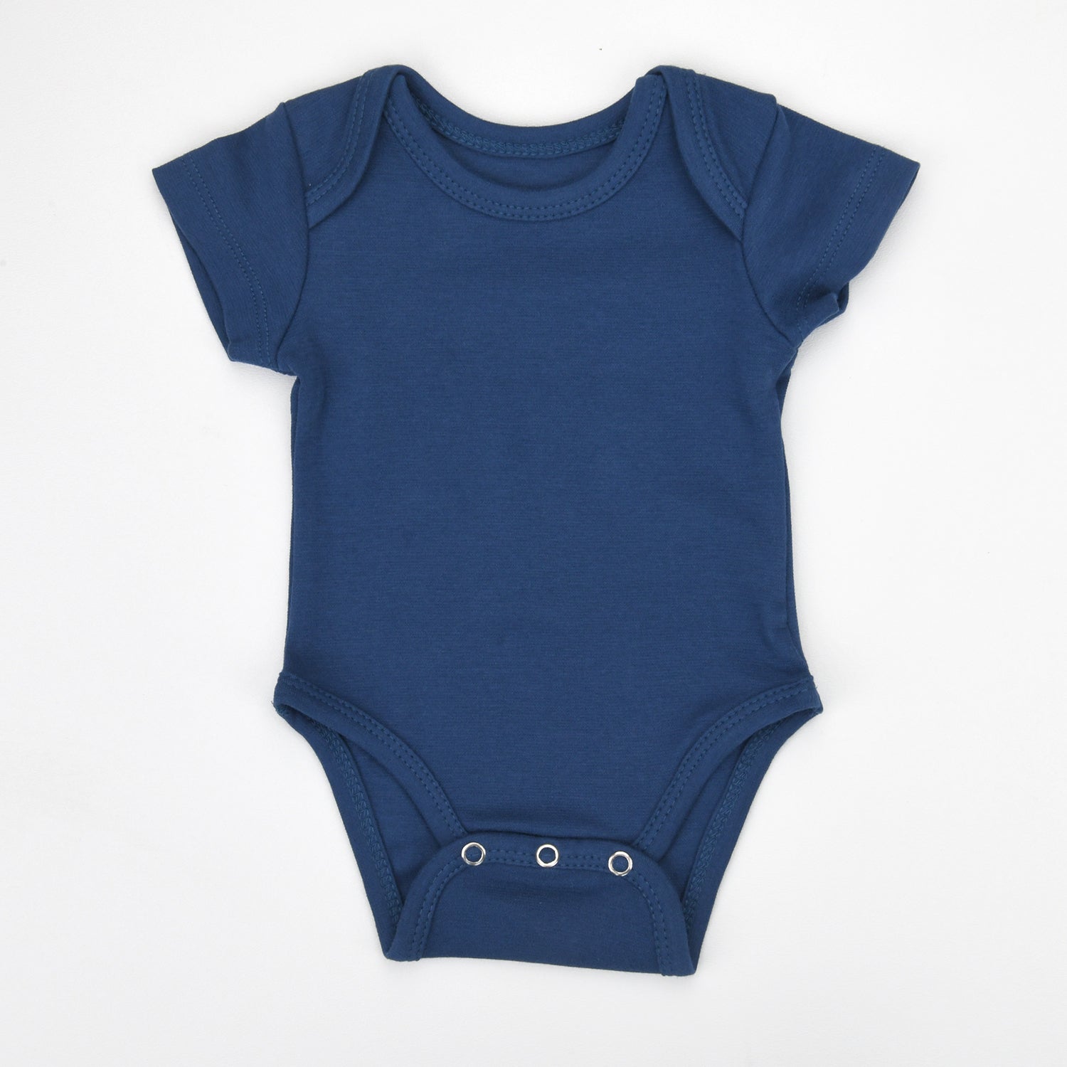 Organic Cotton Short Sleeve Baby Bodysuit, Glacier