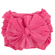 Ruffled Headband-  Candy Pink
