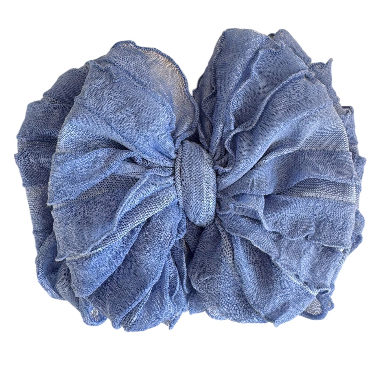 Ruffled Headband- Denim