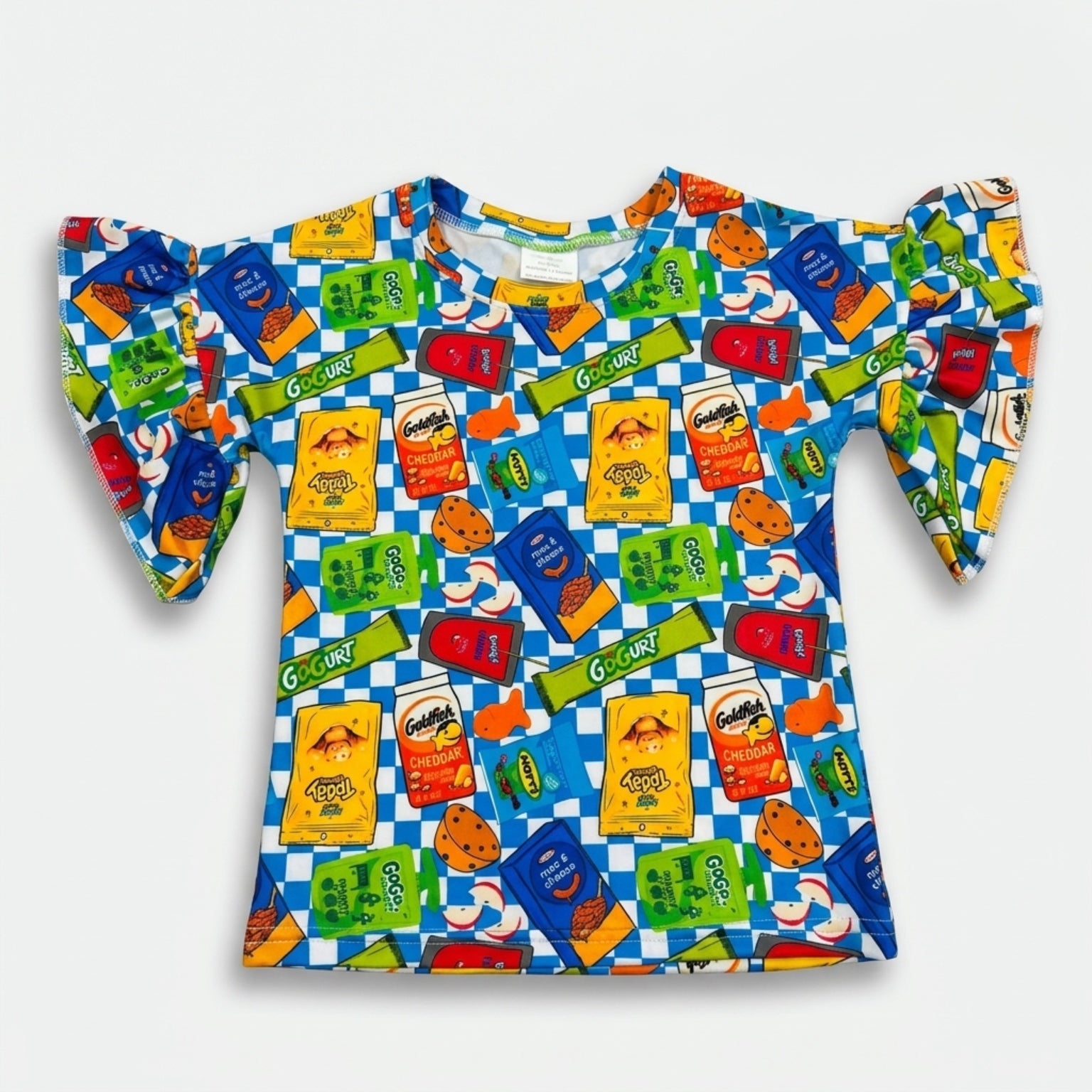 Summer snacks ruffle tee