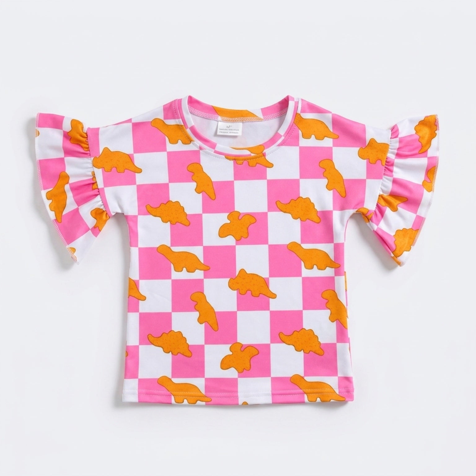 Dino chicken nuggets ruffle tee