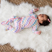 Pastel Checks Footie