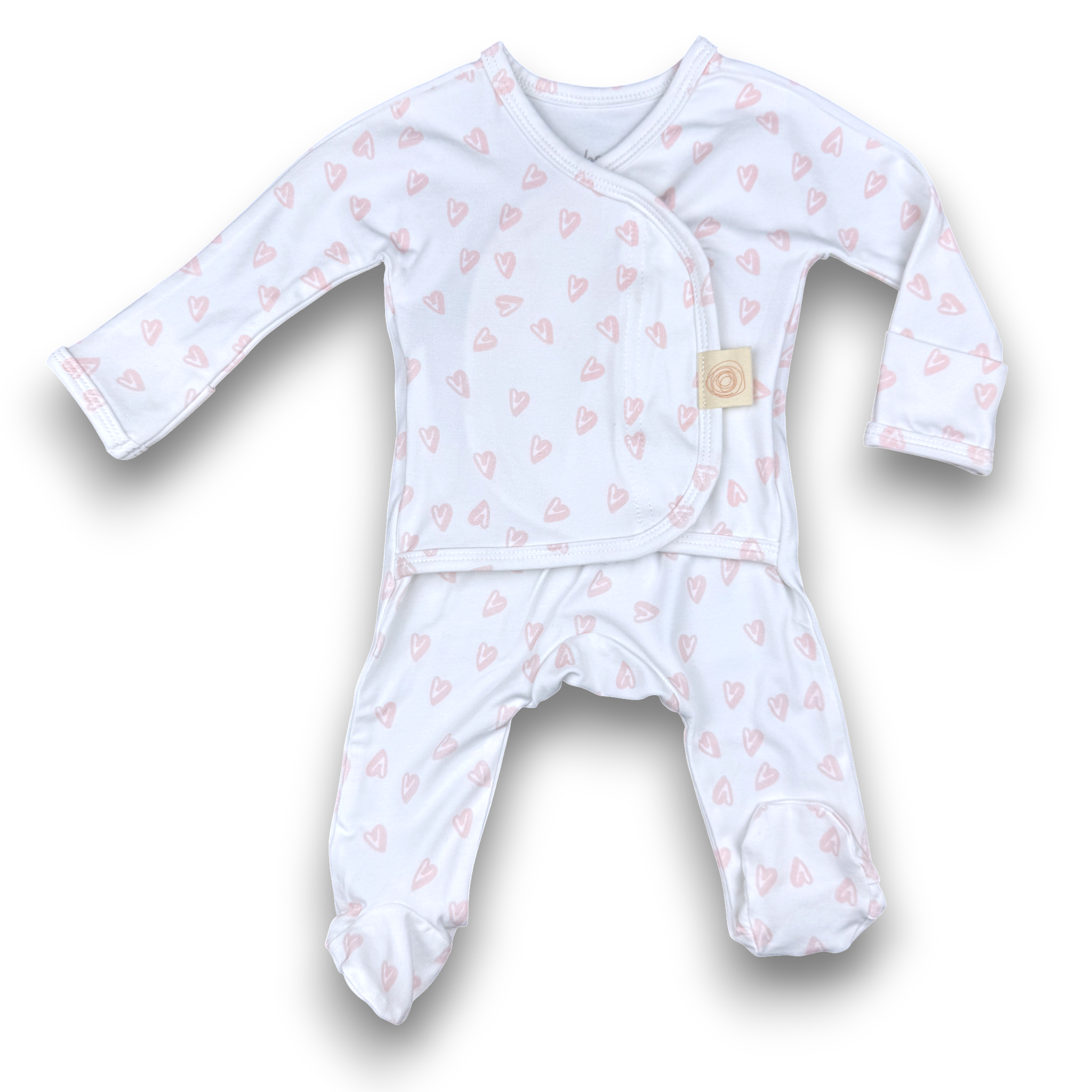 Heart2Heart Skin-to-Skin Onesie Pink Hearts