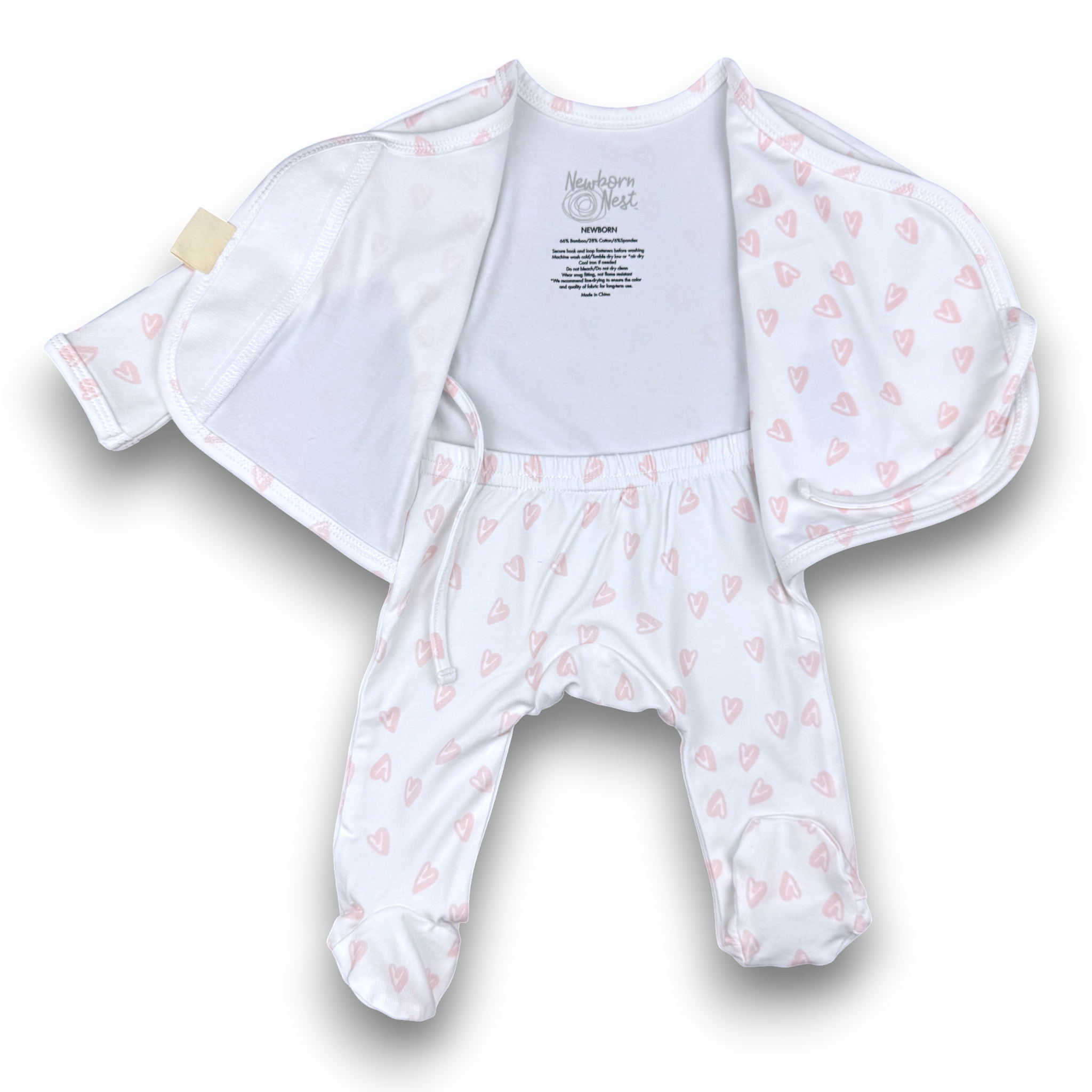 Heart2Heart Skin-to-Skin Onesie Pink Hearts