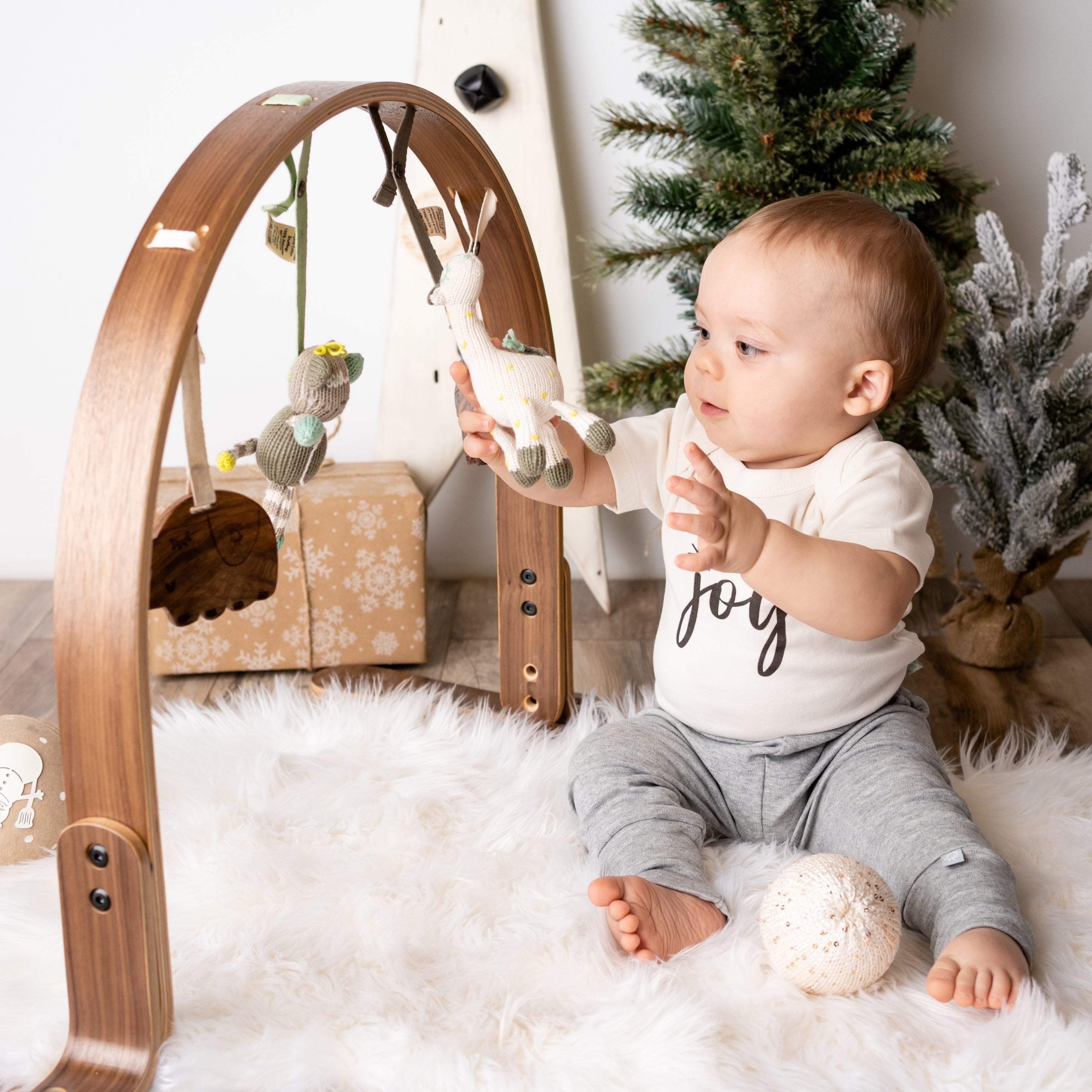 knit stroller toy | theo the monkey