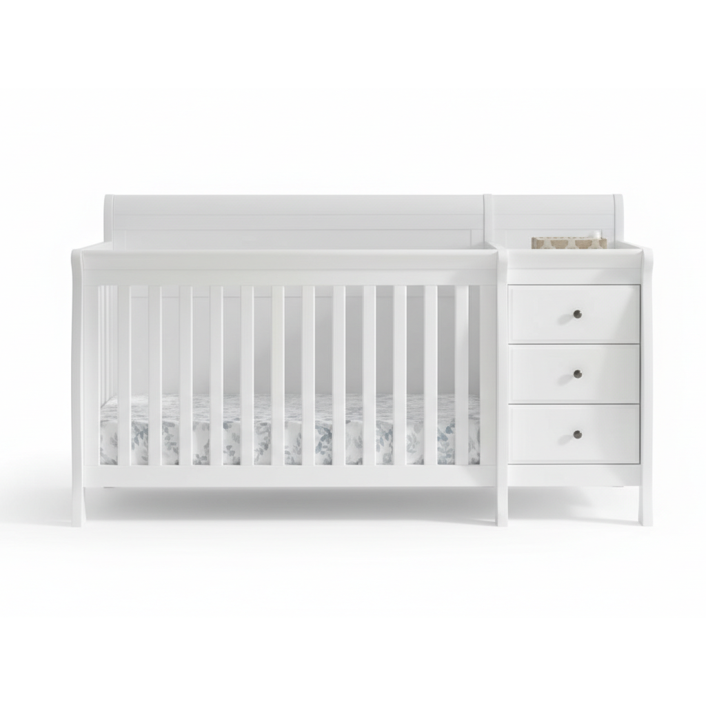 Kalani 4-in-1 Convertible Baby Crib & Changing Table