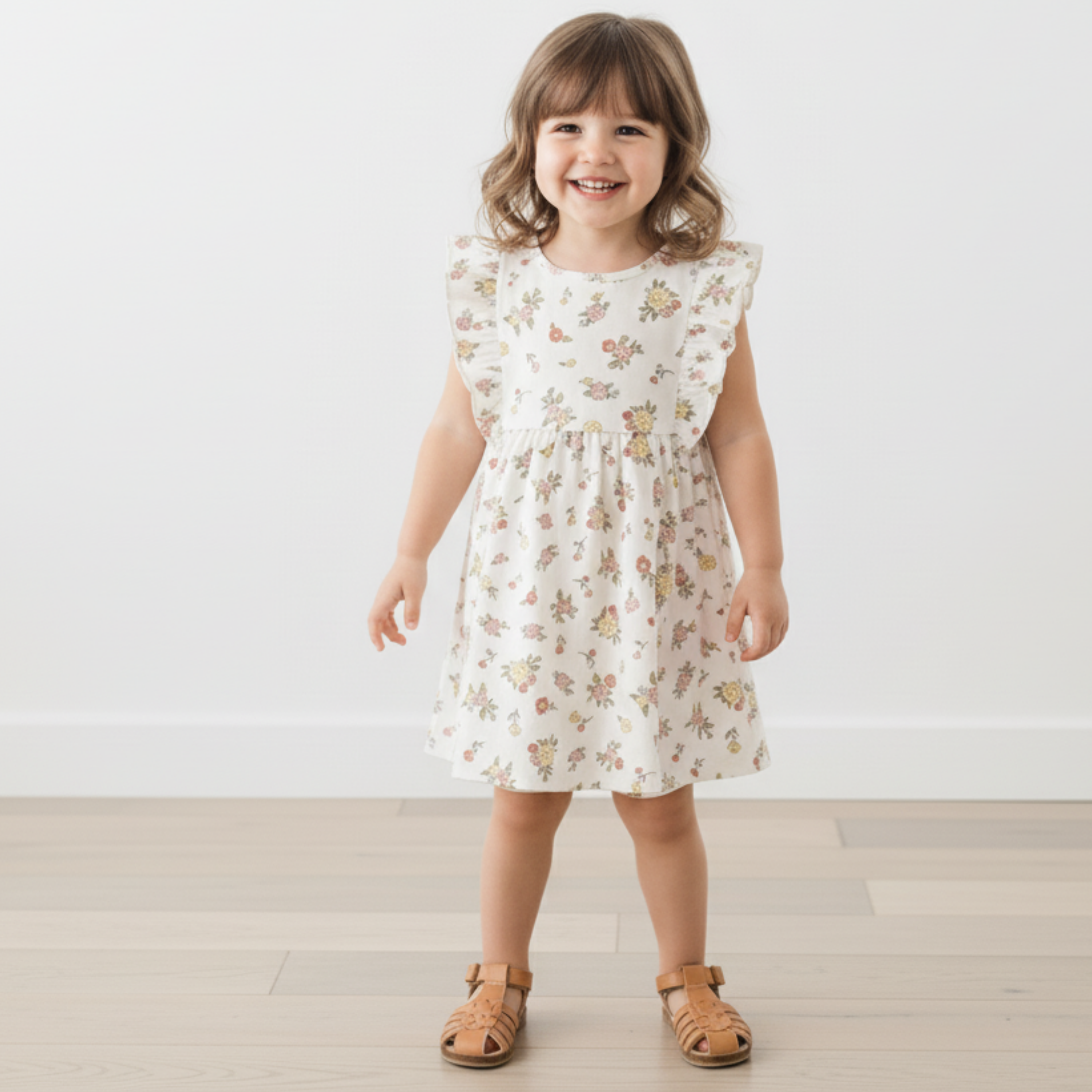 Organic Flutter Dress - Meadow