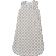 Taupe Checkered Bamboo Sleep Sack