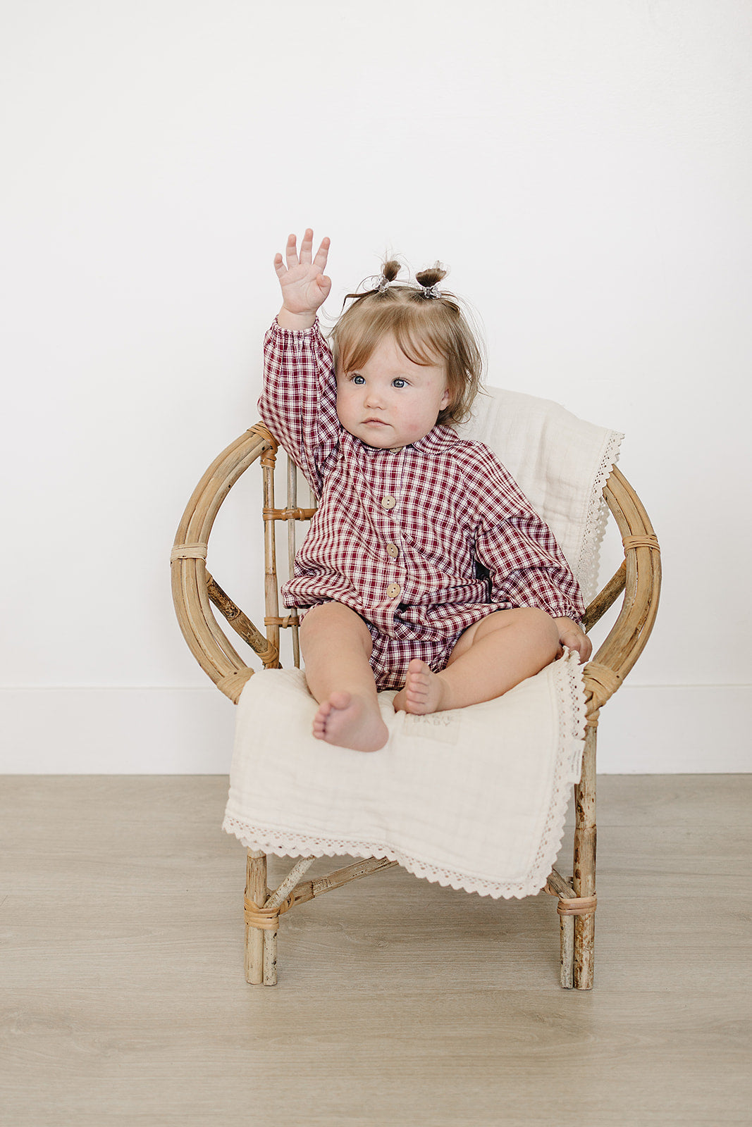 Red Gingham Collar Bloomer Set