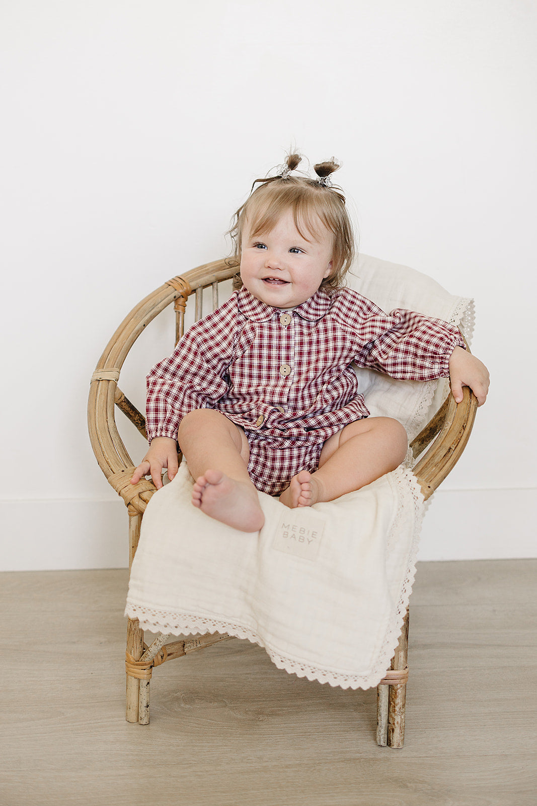 Red Gingham Collar Bloomer Set