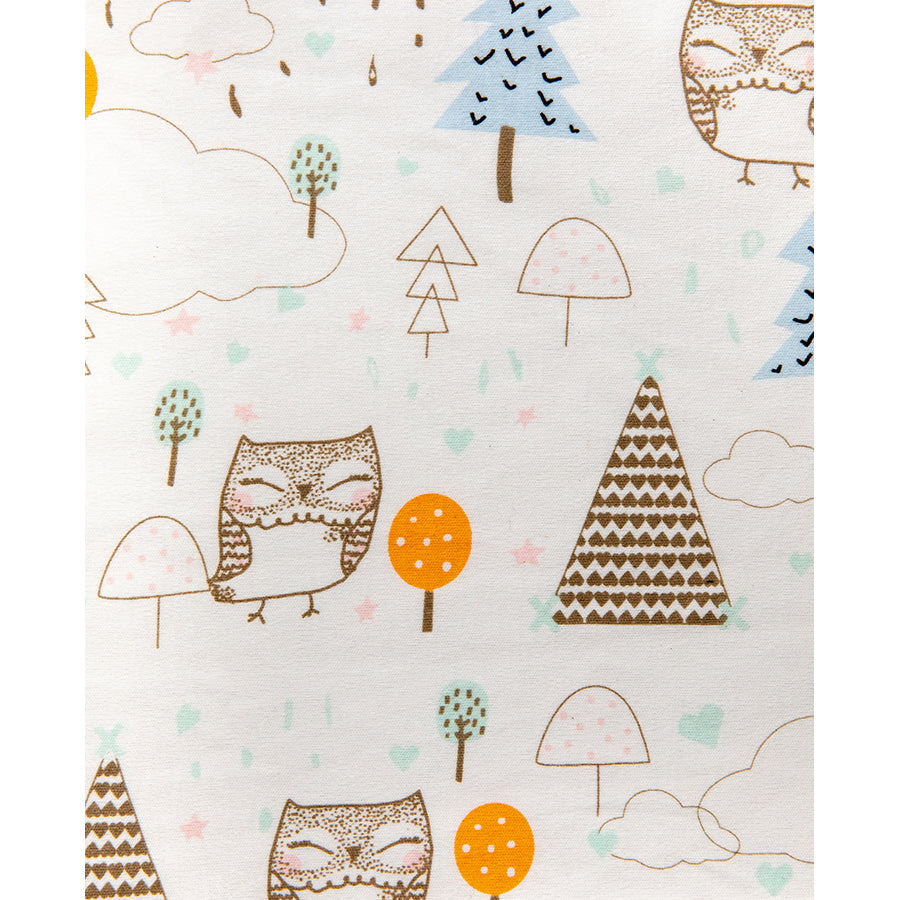 NIKO Easy Wash Children's Car Seat Cover in 100% Cotton Jersey, Owl Print