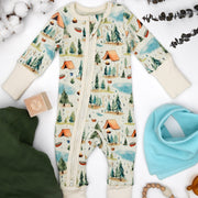 Organic Cotton Baby Pajamas 2-Way Zip Front Zipper Sleeper, North