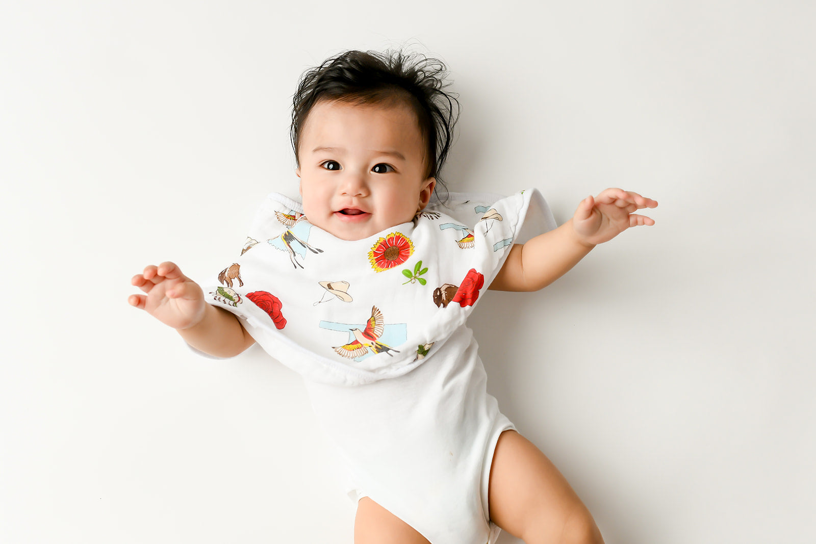 Oklahoma Baby Gift Set: Muslin Swaddle & Bib | Organic Cotton