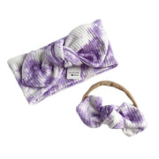 Purple Tie Dye Ribbed Headbands