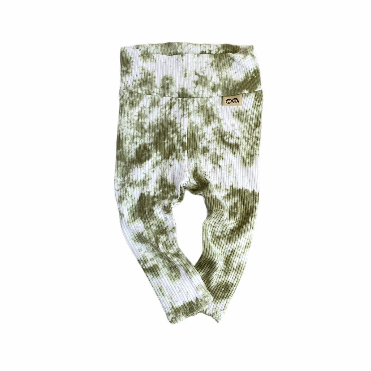 Olive Green Tie Dye Ribbed Leggings and/or Knot Beanie