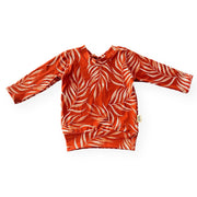 Burnt Orange Pampas Leaves Lounge Top