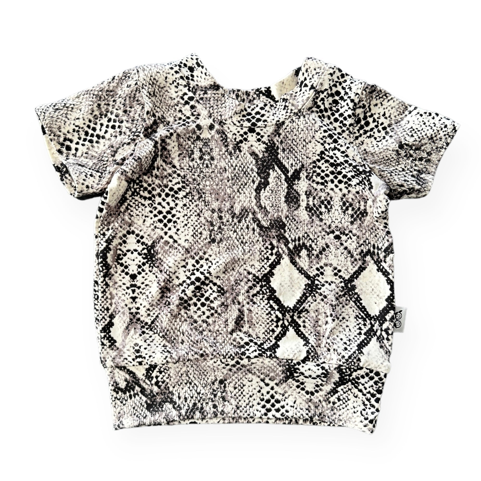 Grey Snake Print Biker Shorts Lounge Set