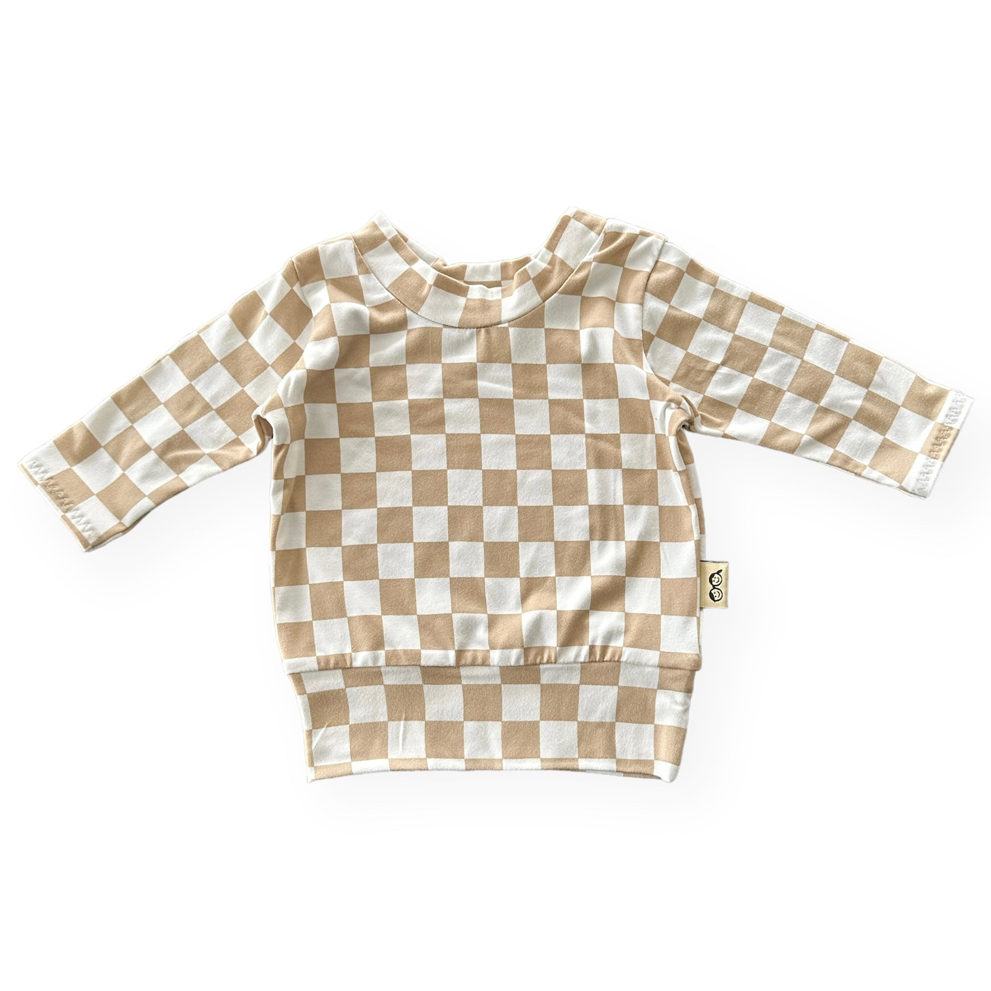 Taupe Retro Checkered Lounge Set