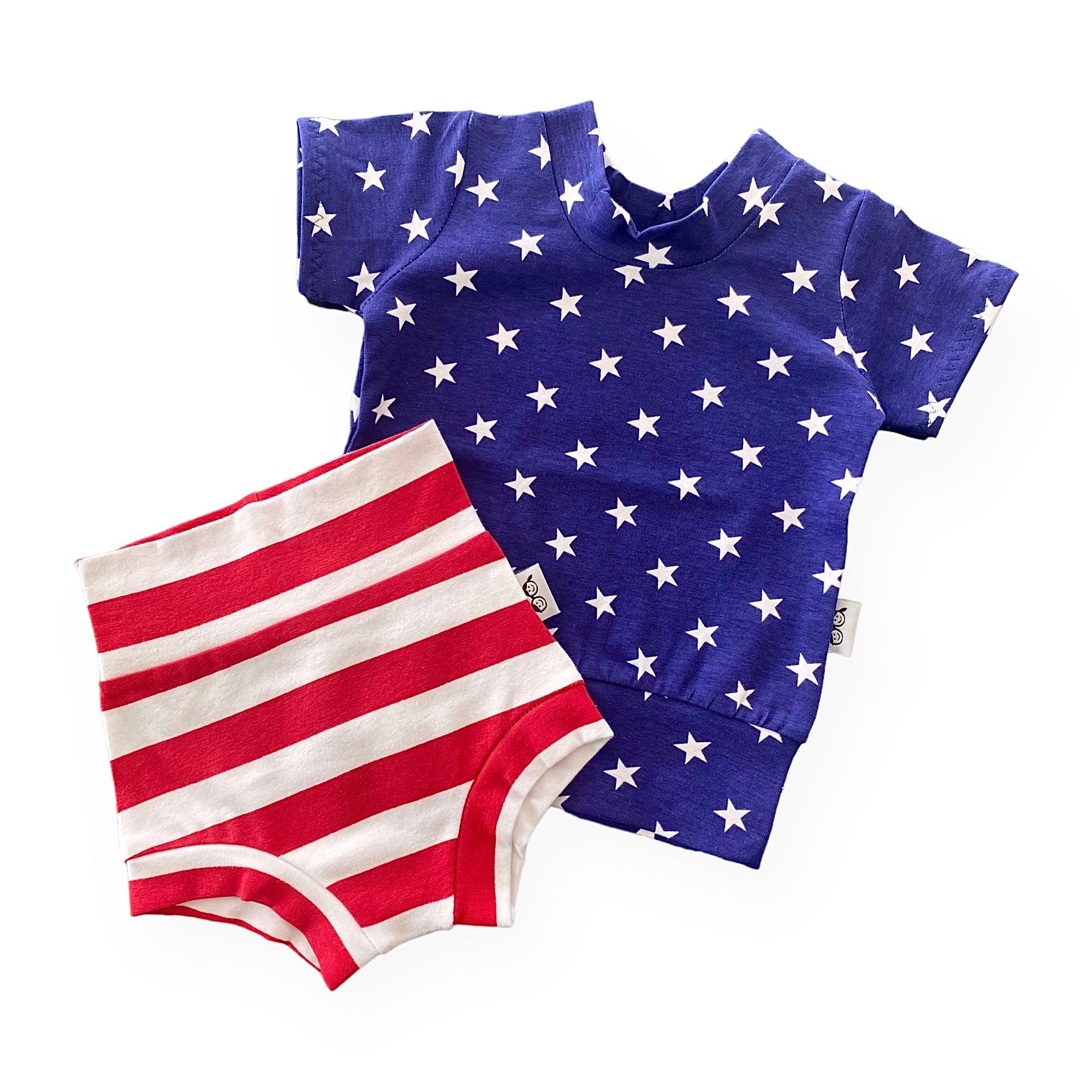Navy Stars and Red/White Stripe Summer Lounge Set