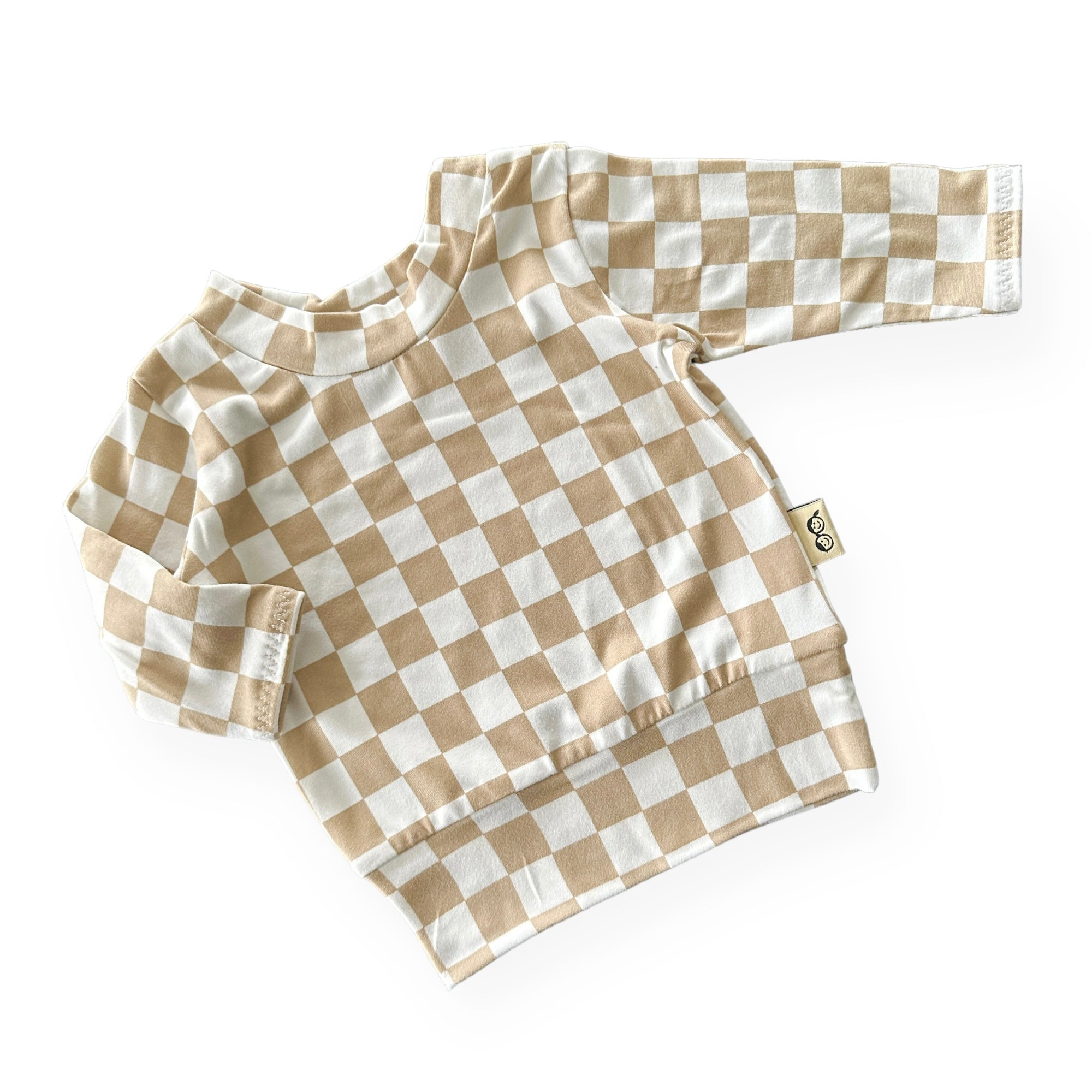 Taupe Retro Checkered Lounge Set