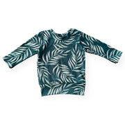 Ocean Teal Pampas Leaves Lounge Top