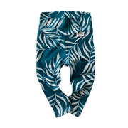 Ocean Teal Pampas Leaves Leggings