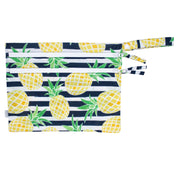 Summer Stripes - Pineapple - Waterproof Wet Bag (For mealtime, on-the-go, and more!)