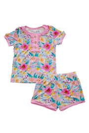 Sunlit Poppy | Two Piece Bamboo Pajama Set