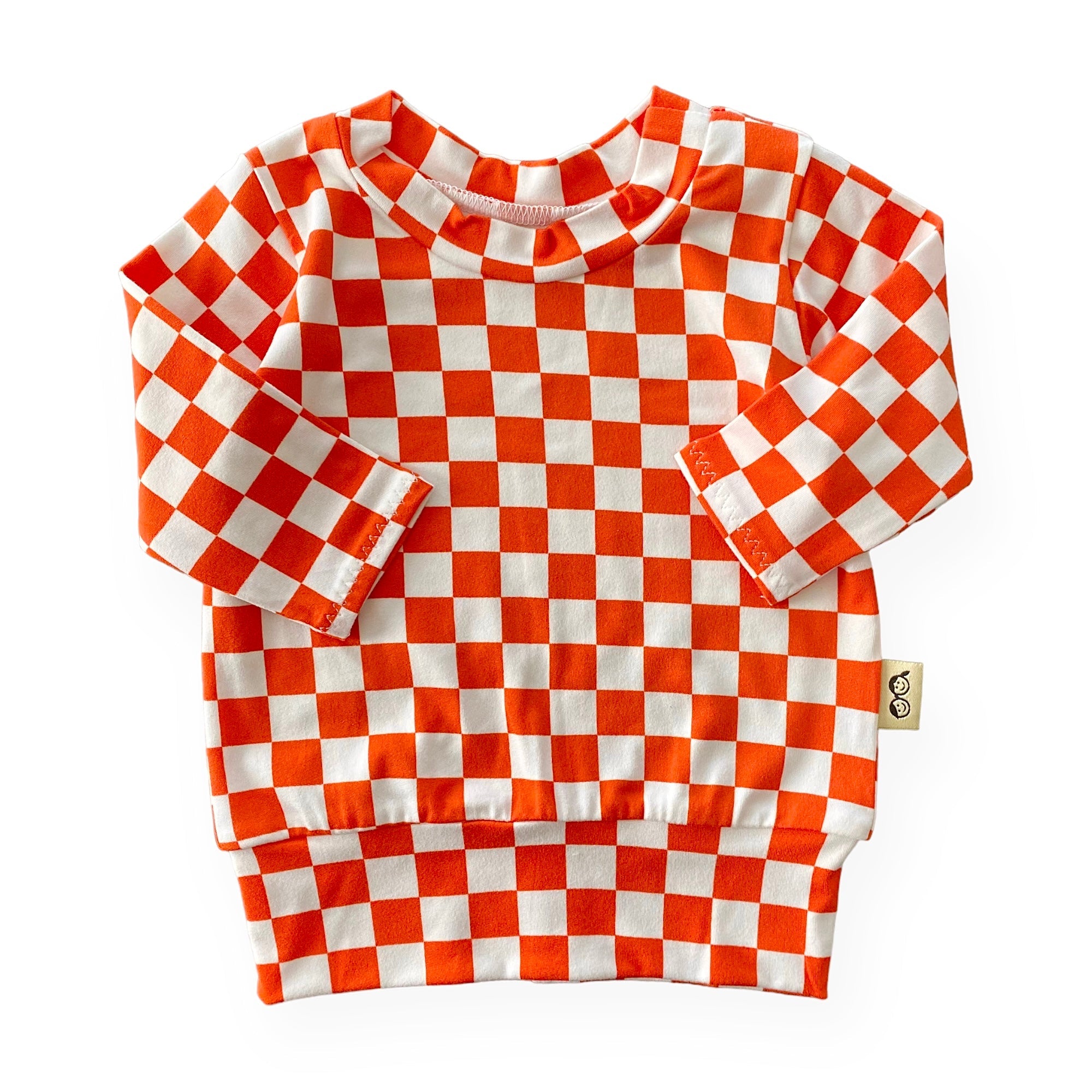 Orange Retro Checkered Lounge Set