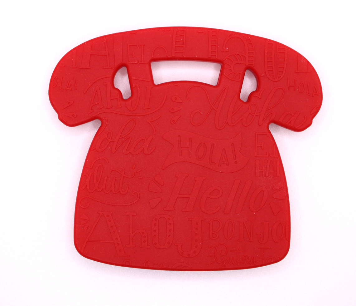 Retro Telephone Teether Set // Red