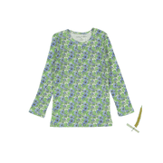 The Printed Long Sleeve Tee - Pansy