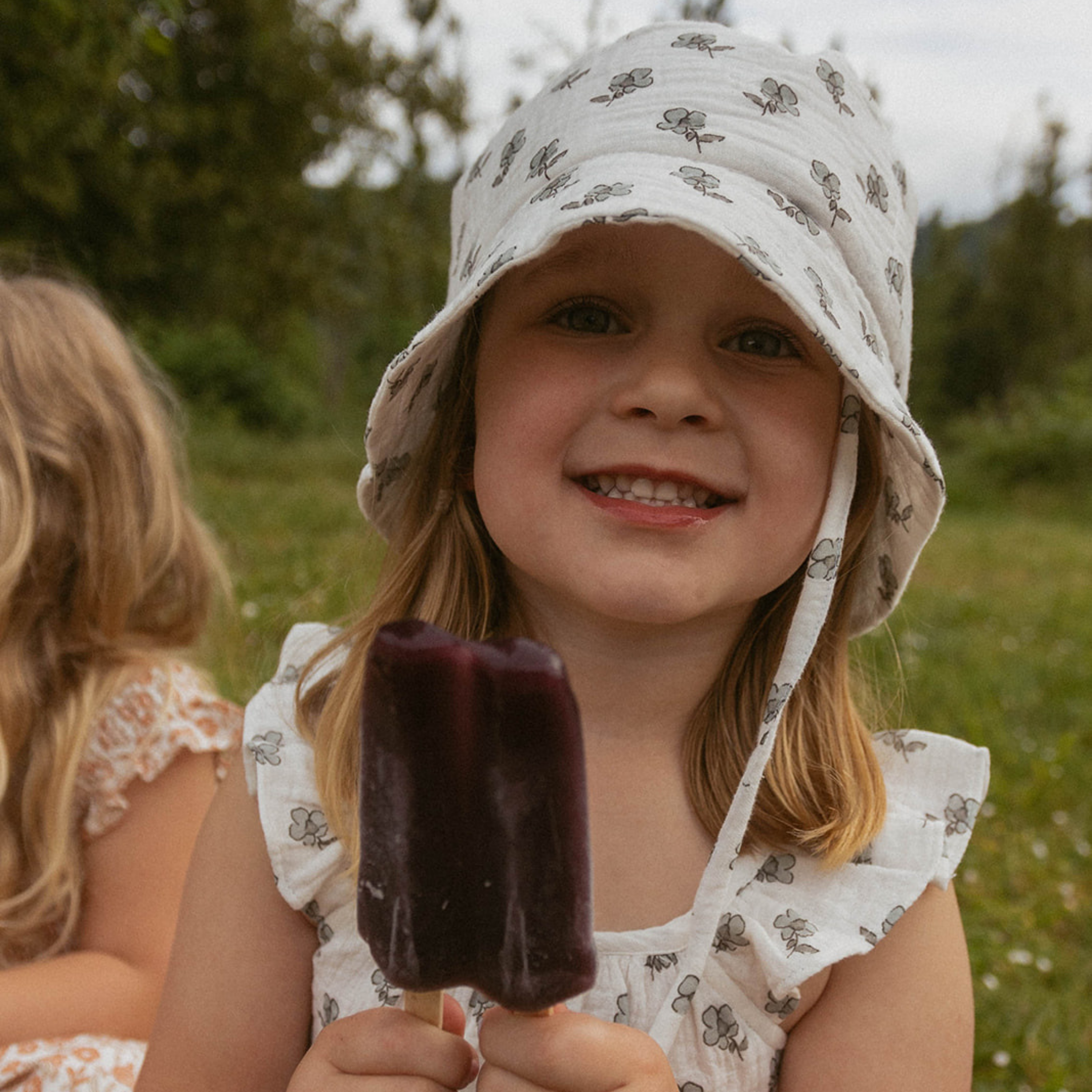 Organic Bucket Sun Hat - Poppy