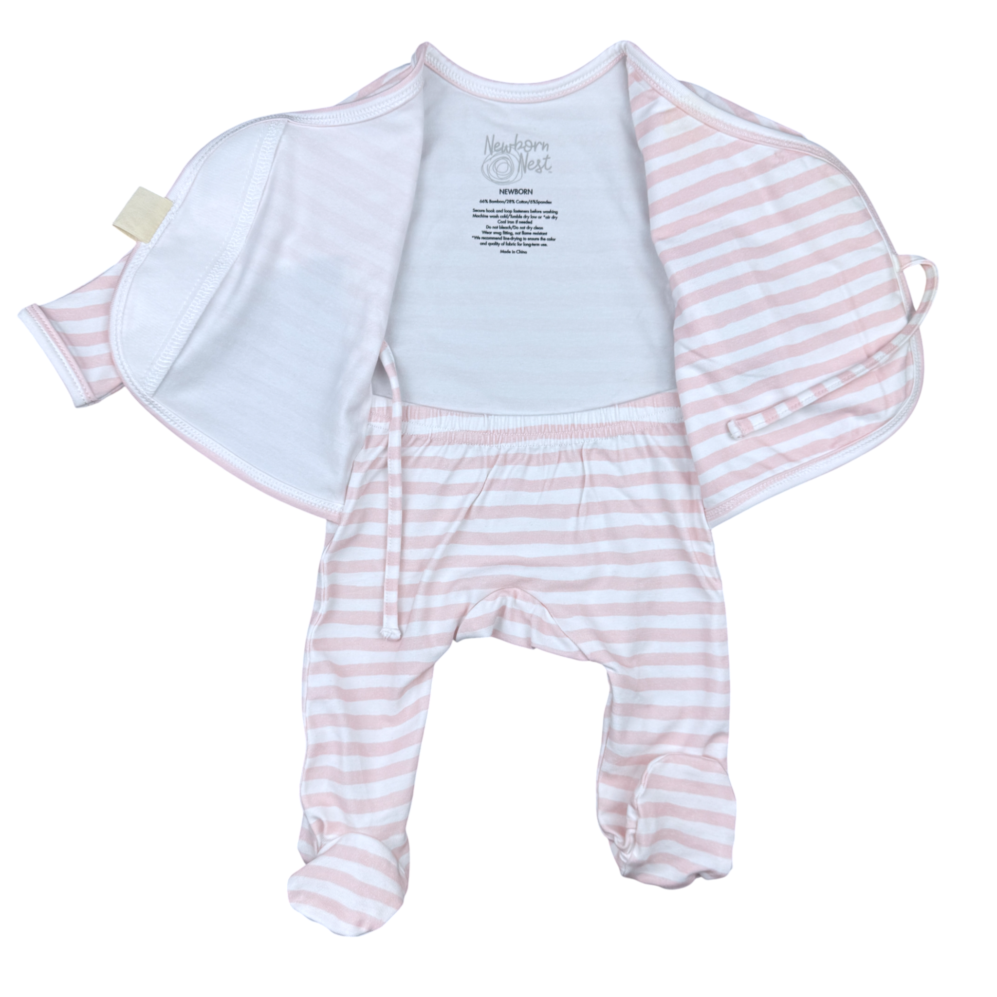 Heart2Heart Skin-to-Skin Onesie Pink/White Stripe