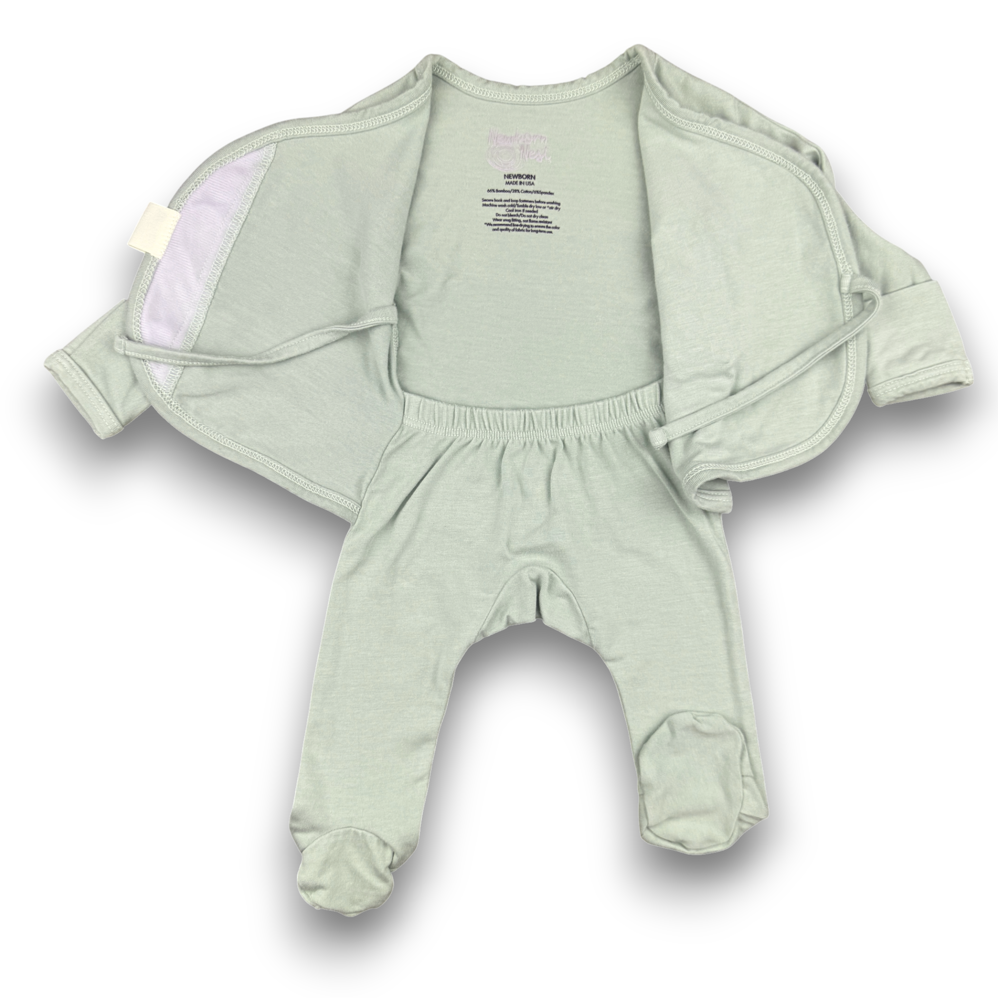 Heart2Heart Skin-to-Skin Onesie Sage Green