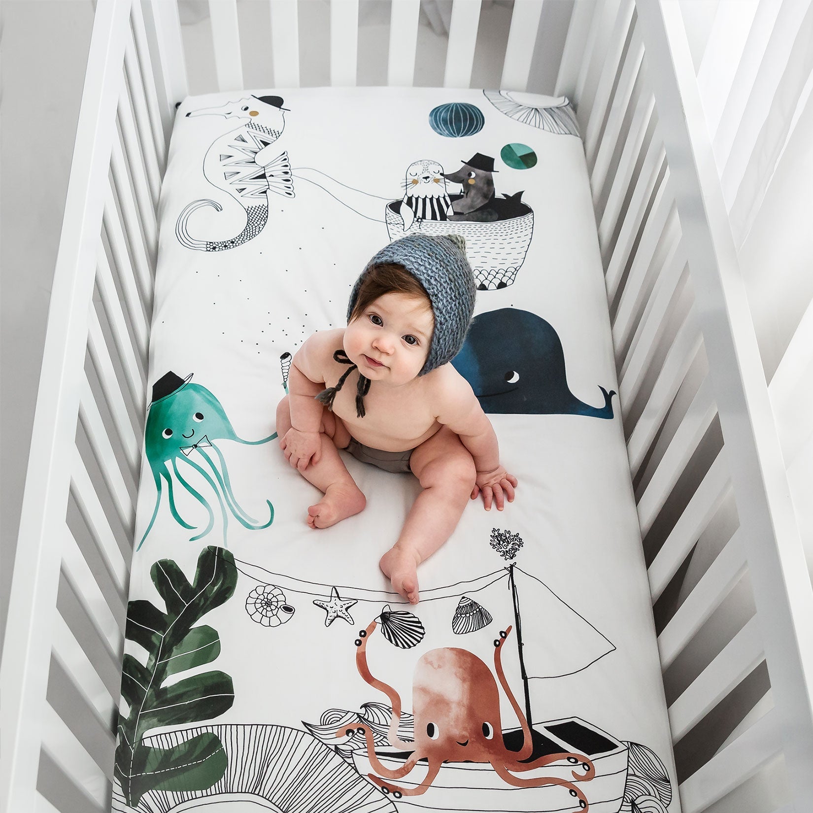 Underwater Love 60x120cm Cot Sheet