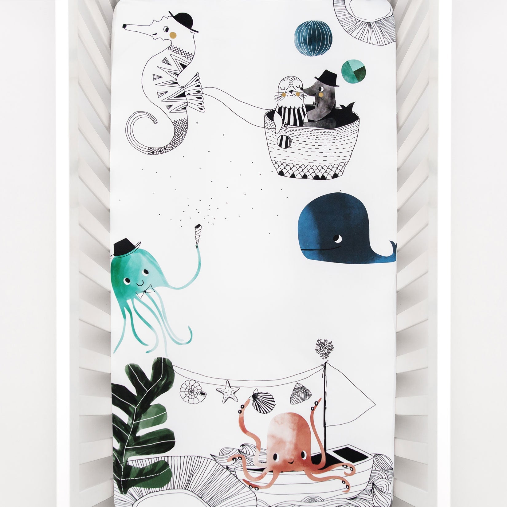 Underwater Love 60x120cm Cot Sheet