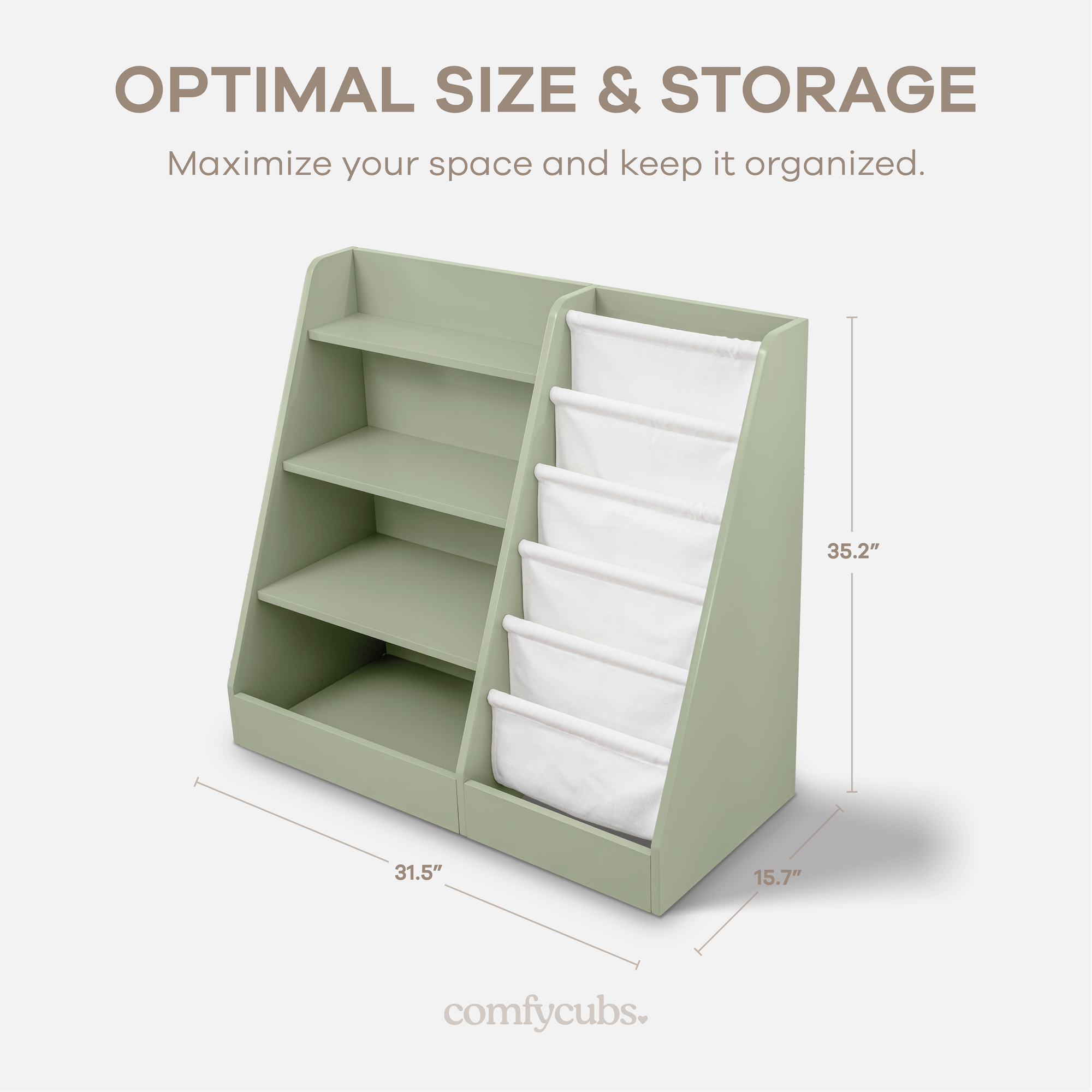 Kids Bookshelf - Sage