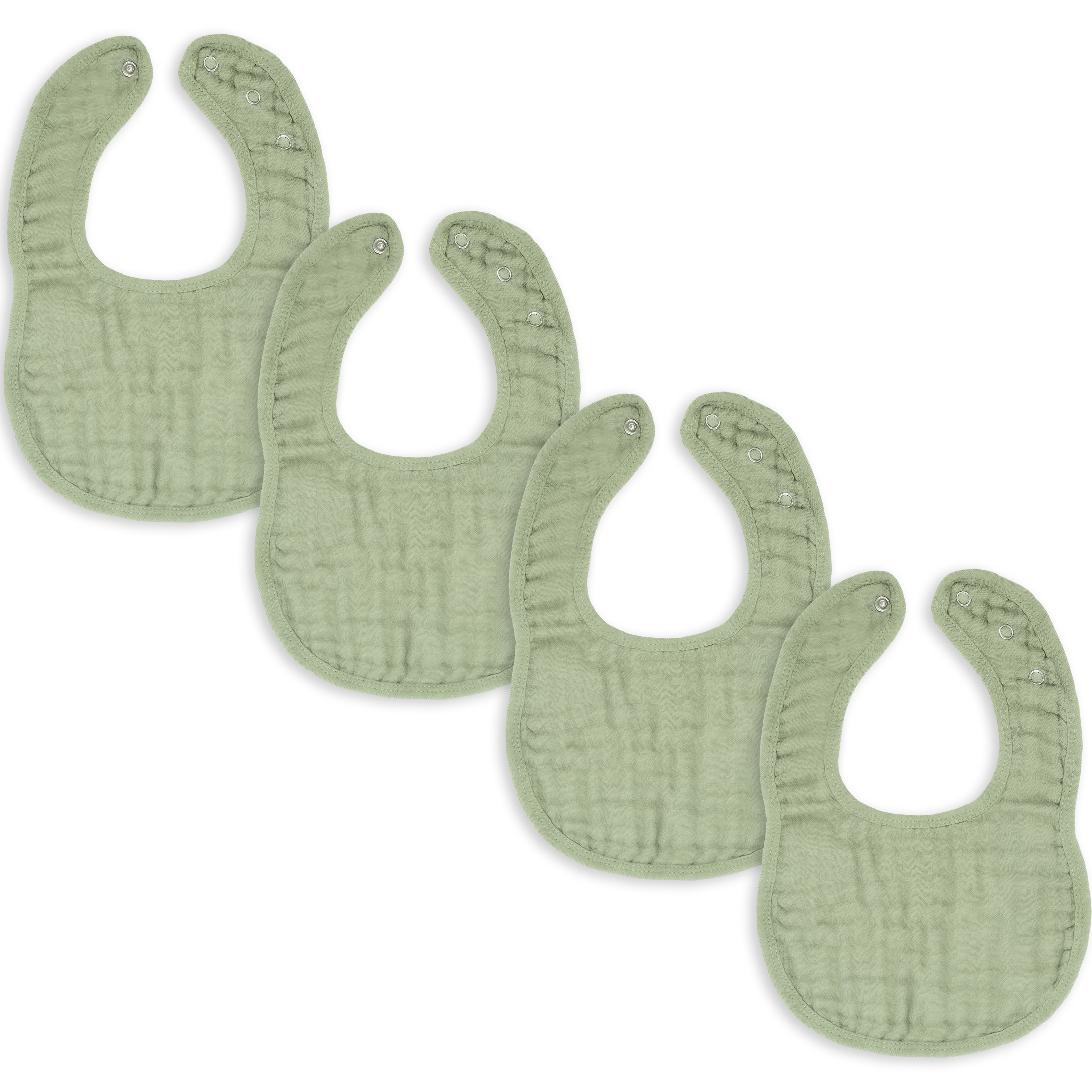 Muslin Bibs in Sage