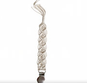 Macrame Pacifier Clip - Cream