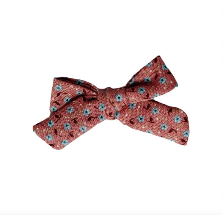 Classic Hair Bow - Mauve Floral (Limited Edition)
