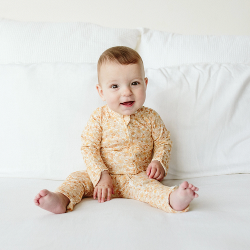 Viscose Organic Cotton Footie - Wildflowers