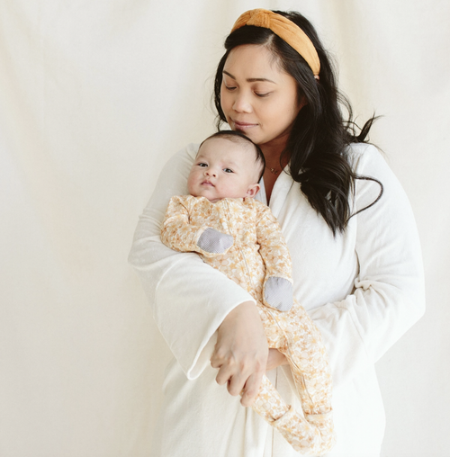 Viscose Organic Cotton Footie - Wildflowers