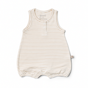 Viscose Organic Cotton Romper - Dune Stripe