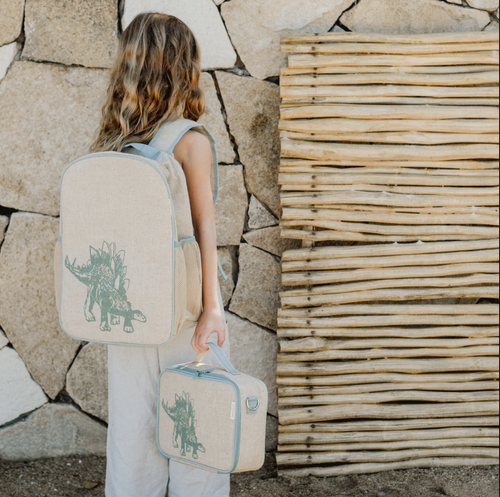 Grade School Backpack - Green Stegosaurus