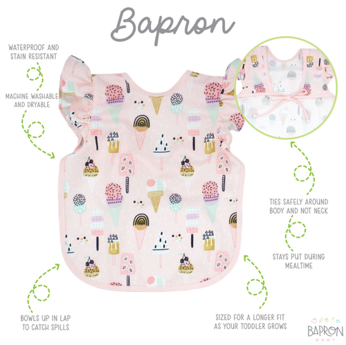 Pink Ice Cream Flutter Bapron